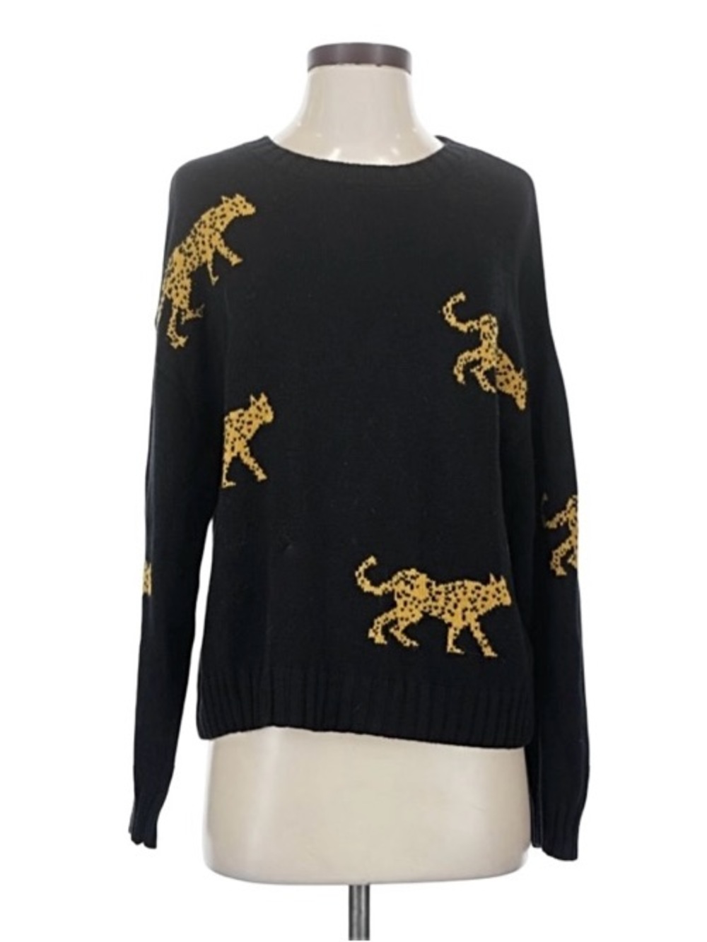 Rails Perci Sweater in Black Jungle Cat Print | Size Small - Picture 3 of 14